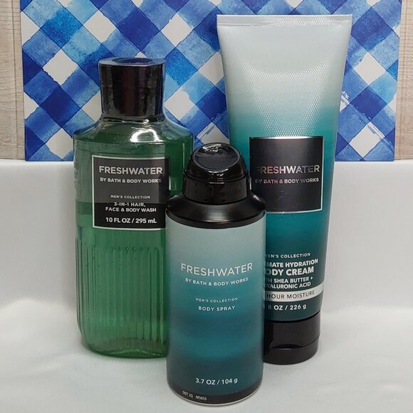 BATH & BODY WORKS 'FRESHWATER' 3-PIECE GIFT SET BODY WASH, LOTION & SPRAY MIST - Picture 16 of 16
